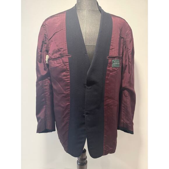 Vintage Dartmouth Rowing Club Sport Coat Jacket Navy Green Gold Size 44 JL - Picture 8 of 15